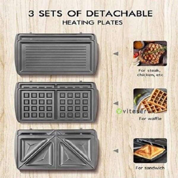 5 2 SANDWICH maker sokany model KJ-303, 3 en 1
