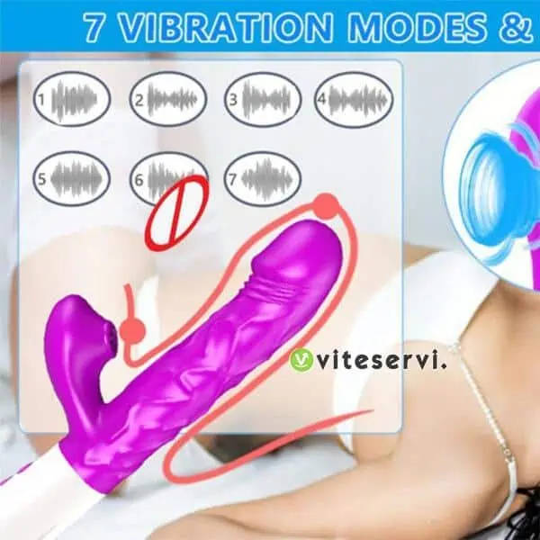 Vibromasseur lapin suceur de poussé pour femmes