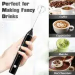 Fouet et Mousseur à lait électrique rechargeable 2 en 1