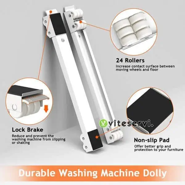 71O6ELNl EL. AC SL1500 Support mobile réglable pour machine à laver, 2 pièces/ensemble, roulettes pour réfrigérateur et sèche-linge