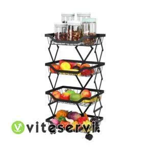 Étagère de rangement pliable multifonction à roulette