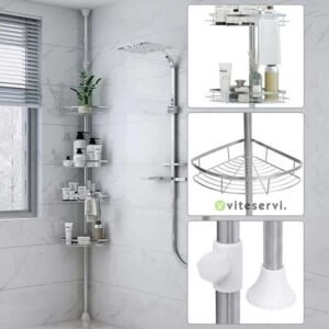 Étagère de coin de salle de bain 4 niveaux