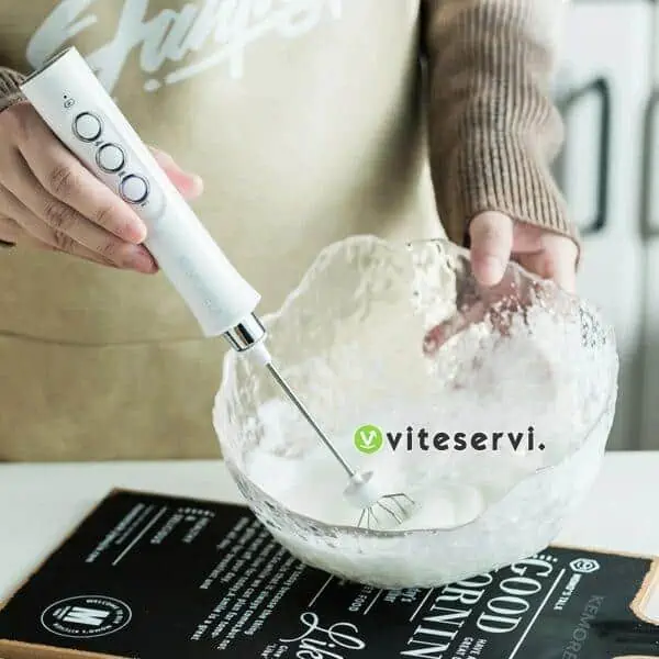 Fouet et Mousseur à lait électrique rechargeable 2 en 1