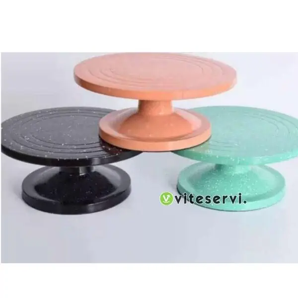 PRESENTOIR 2 Présentoir de décoration de gâteau rond antidérapant