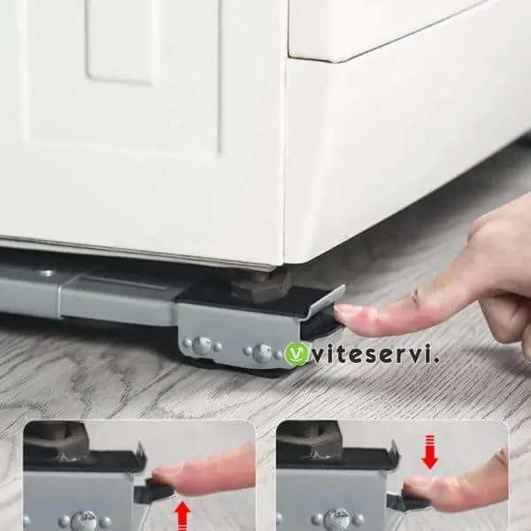 Roue Support mobile réglable pour machine à laver, 2 pièces/ensemble, roulettes pour réfrigérateur et sèche-linge
