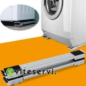Support mobile réglable pour machine à laver, 2 pièces/ensemble, roulettes pour réfrigérateur et sèche-linge