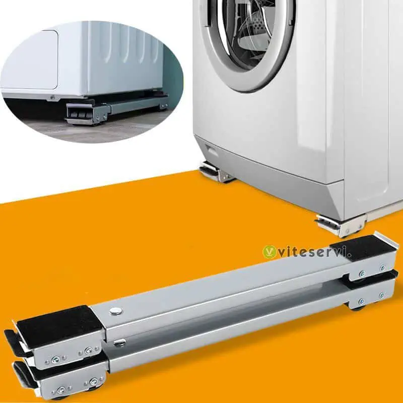 Support t lescopique r glable pour Machine laver 2 pi ces ensemble roulettes pour r frig Support mobile réglable pour machine à laver, 2 pièces/ensemble, roulettes pour réfrigérateur et sèche-linge