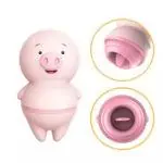 Vibromasseur clitoridien en forme de cochon, pour lécher le clitoris, 6 Modes, Portable, sans fil, adulte, Mini cochon, jouets sexuels pour femmes