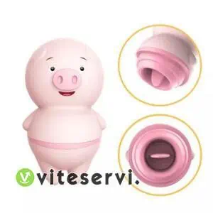Vibromasseur clitoridien en forme de cochon, pour lécher le clitoris, 6 Modes, Portable, sans fil, adulte, Mini cochon, jouets sexuels pour femmes
