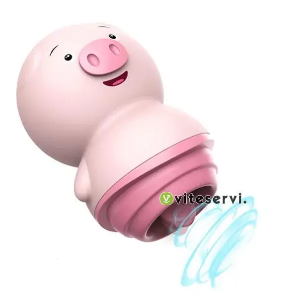 Vibromasseur clitoridien en forme de cochon, pour lécher le clitoris, 6 Modes, Portable, sans fil, adulte, Mini cochon, jouets sexuels pour femmes
