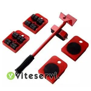 Lot de 04 kit de déplacement à roue,outils de déplacement des objets lourds