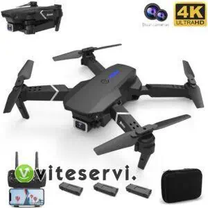 Mini drone E88 Pro 4k HD, double caméra, positionnement visuel, 1080P WiFi FPV