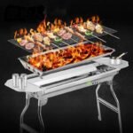 Barbecue à charbon pliable en acier inoxydable