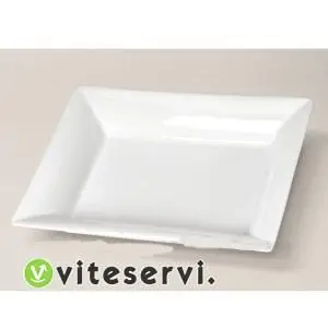 Plateau de service blanc en céramique