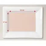 Plateau de service blanc en céramique