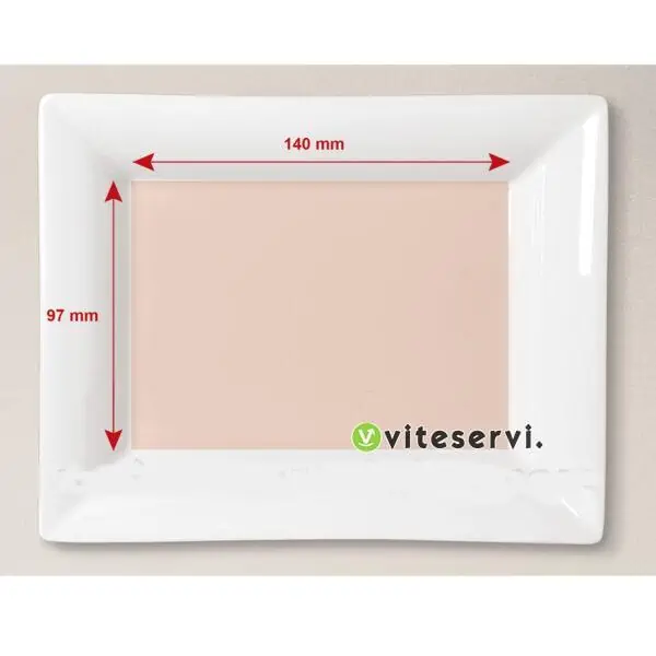 Plateau de service blanc en céramique
