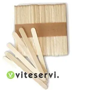 Ensemble de 100 pièces bâtonnés de glace en bois, mélangeur de solution naturelle ou chimique