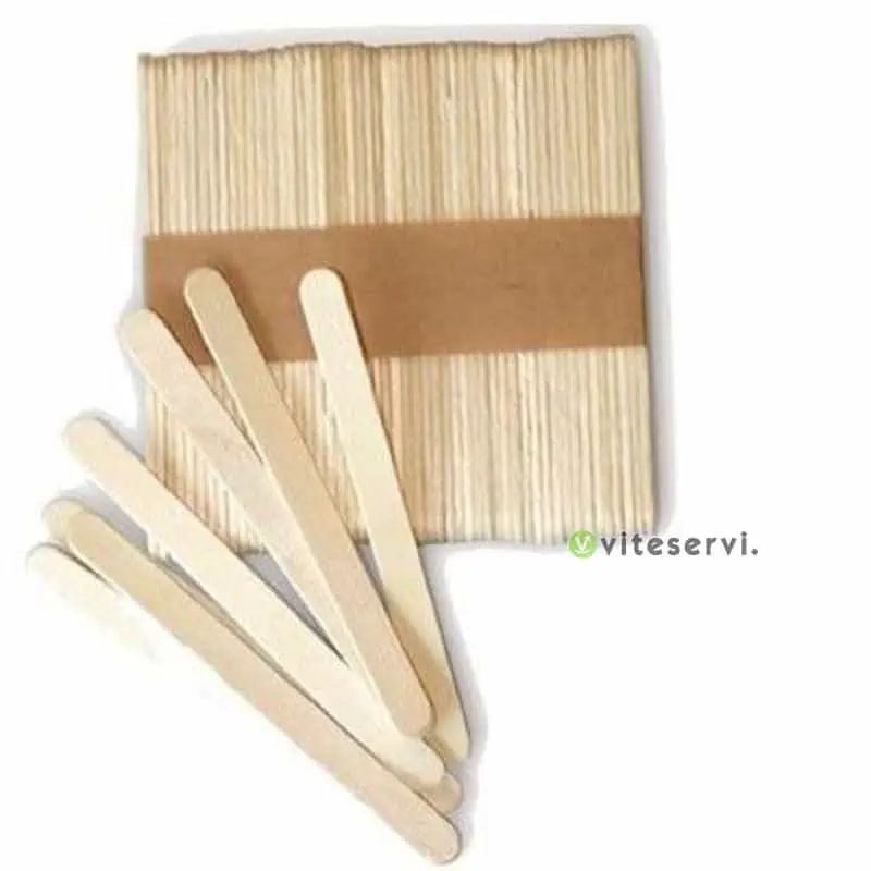 1 4 Ensemble de 100 pièces bâtonnés de glace en bois, mélangeur de solution naturelle ou chimique