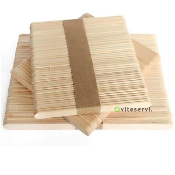 2 Ensemble de 100 pièces bâtonnés de glace en bois, mélangeur de solution naturelle ou chimique