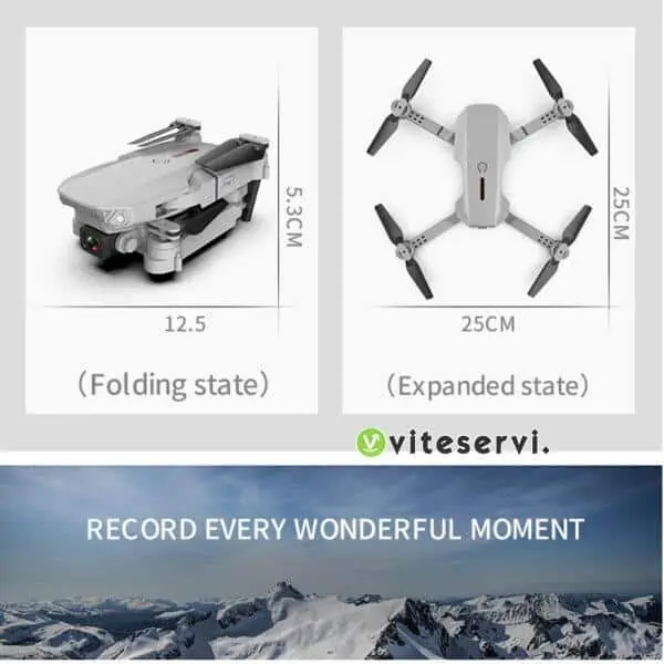 Mini drone E88 Pro 4k HD, double caméra, positionnement visuel, 1080P WiFi FPV