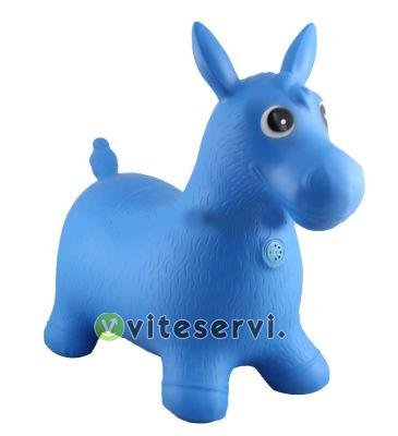 High Quality Inflatable Vaulting Horse PVC Blue Kids Toy Bouncing Animal Jumping Horse Jouet animal gonflable antidérapant