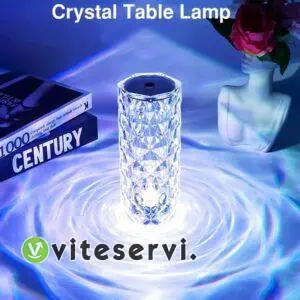 Lampe de luxe tactile cylindre lumineux à télécommande multicolore pour décoration