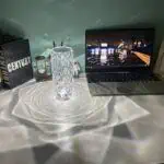 Lampe de luxe tactile cylindre lumineux à télécommande multicolore pour décoration
