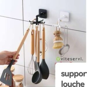 Support Mural Porte Ustensiles De Cuisine, Crochet Mural Auto-Adhésif