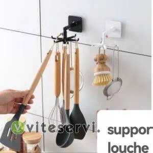 Support Mural Porte Ustensiles De Cuisine, Crochet Mural Auto-Adhésif