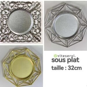 Sous plat doré