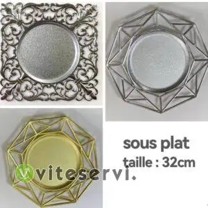 Sous plat doré