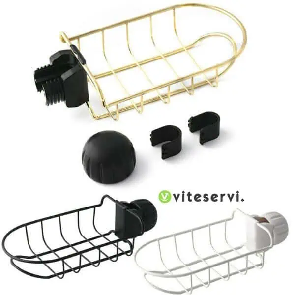 Hf573e4bdd98242cc9e603f8a87890c196 Porte Eponge pour Evier de Cuisine,Rangement Eponge Evier Cuisine en Acier Inoxydable Adhésif et Comptoir et lavabo