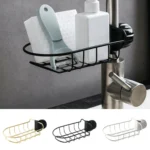 Porte Eponge pour Evier de Cuisine,Rangement Eponge Evier Cuisine en Acier Inoxydable Adhésif et Comptoir et lavabo