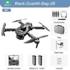 Mini drone 8K professionnel double caméra et double battérie de 145g