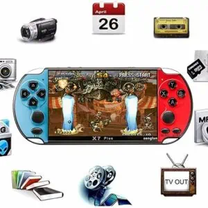 Console de jeu de marque SONGLAN-X7Plus 5,1 pouces intégré 10500 à double joystick, 8 Go de RAM, MP3, MP4, MP5 pour film/vidéo/musique/cadeau