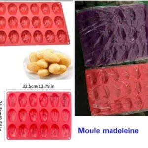 Moule Madeleine à 18 cavités 32,5x24,5cm