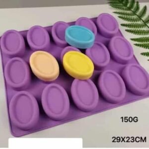 Moule à savon en silicone à 15 cavités, 150g, 29x23cm