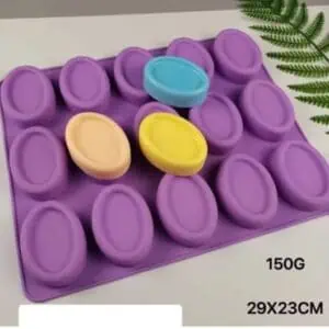 Moule à savon en silicone à 15 cavités, 150g, 29x23cm