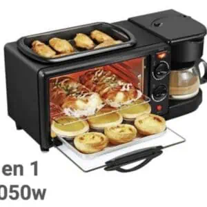 Four électrique Cuisine 3 en 1 Petit déjeuner Machine Multifonction, 1050w