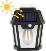 Lampe Solaire à détecteur de présence, Applique murale à induction solaire en forme de lanterne imperméable, lumière solaire couleur blanche soleil