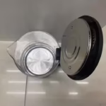 Bouilloire électrique en verre Mylongs de 2,2 litres pour faire bouillir de l'eau et du lait - Transparente.