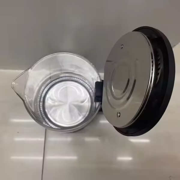 Bouilloire électrique en verre Mylongs de 2,2 litres pour faire bouillir de l'eau et du lait - Transparente.
