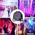 Par Led Lumière De Scène, EBXYA 36w Par Lampe RGB Pour Disco, Halloween, Club, Mariage, Support Dmx512, Télécommandée, 7 Couleurs Décoration Light éclairage Stroboscope Projecteurs [Classe énergétique A]