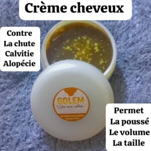 Crème cheveux GOLEM enfants et adultes pour la pousse de cheveux lutte contre la casse,les calvitie et alopécie les plus rude