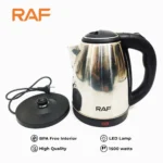 Bouilloire électrique automatique RAF 2 litres R.7816 – Acier inoxydable et sans fil – 1500 W