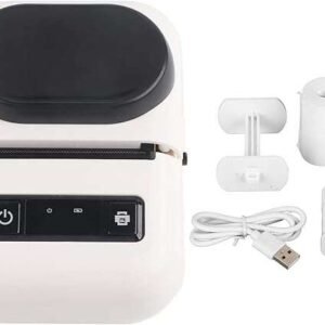 Imprimante de Reçus, mini imprimante Thermique avec Prise UE pour Connecter Plusieurs Appareils pour Centre Commercial