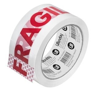 Ruban Adhésif FRAGILE 50 mm x 66 m pour emballage de colis cassable ou très précieux