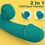 Vibromasseur pour femme - Jouets sexuels pour adultes - Vibromasseur pour point C et G - Jouets sexuels pour femmes avec 10 modes de vibration d'escargot et 10 modes de vibration de gode - SHOO BAM - Godes en silicone réalistes - Jouet adulte pour femmes et couples