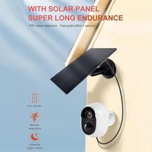 Caméra de sécurité Solaire 2mps WiFi Batterie de sécurité Appareil Photo sans Fil 1080p caméra caméra Solaire extérieure avec Piles 2pcs Solaire et étanche