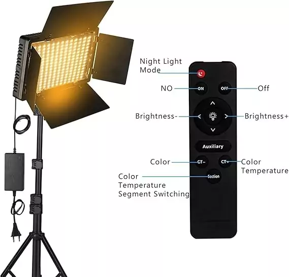 61WuMvJR31L. AC SX569 Selfie Anneau Lumineux LED lumière vidéo Photo Studio Lampe Bicolore 2500 K-8500 k réglable avec trépied Support à Distance for l'enregistrement vidéo Para Lampes à Selfie (Color : NA-U600-16BC)